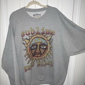 Oversized Sublime 🌞 Grey Crewneck Sweater (Urban Outfitters (OU))